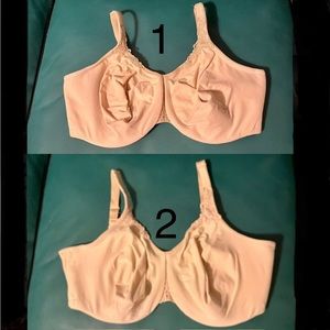 Two Wacoal Bodysuede Ultra Full Figure Seamless Underwire Bra 85814
